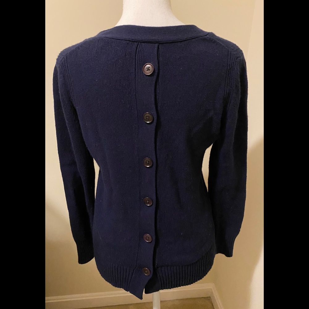Italian wool button back sweater